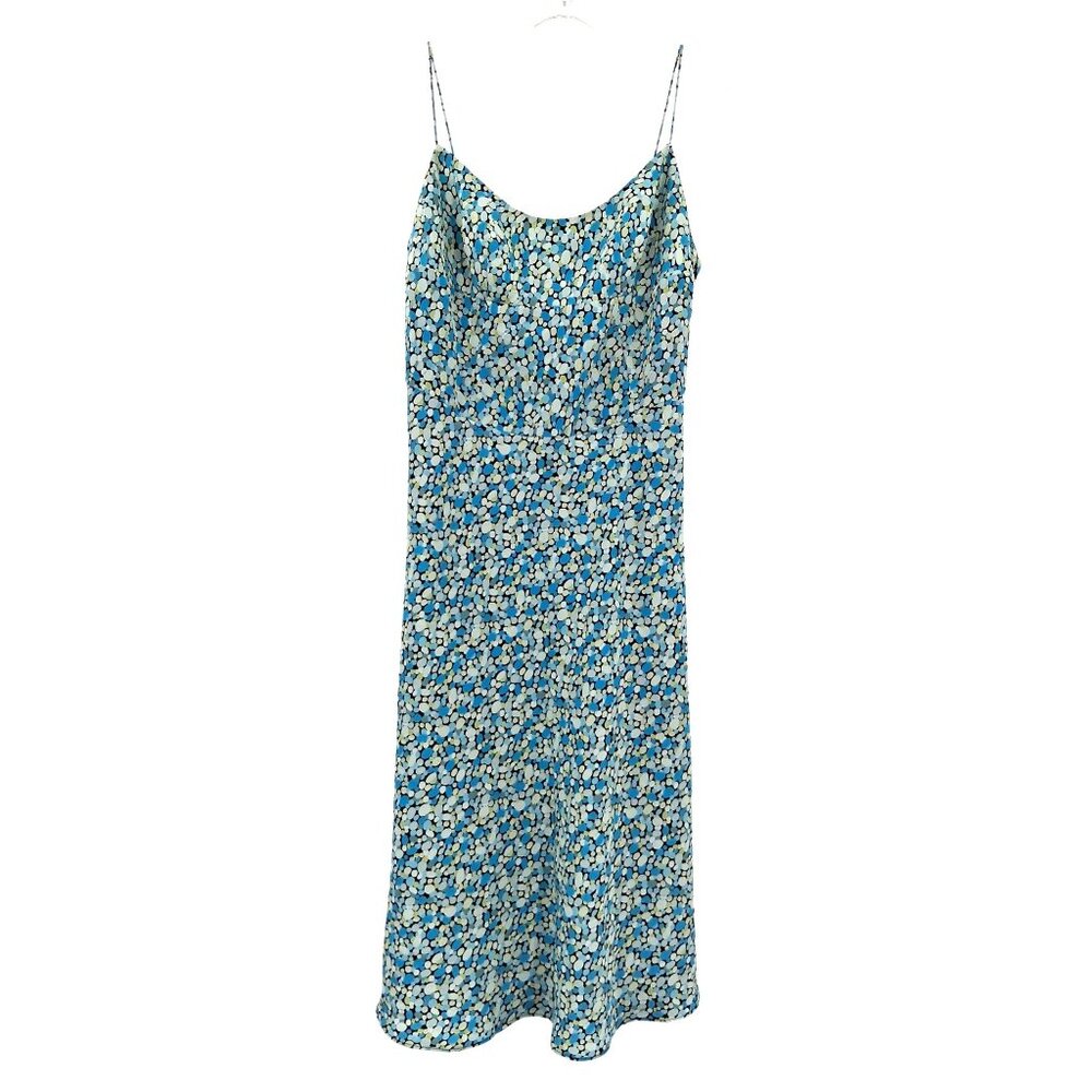 Y2K Express Spaghetti Strap Midi Dress Size 5/6 Blue Dot
